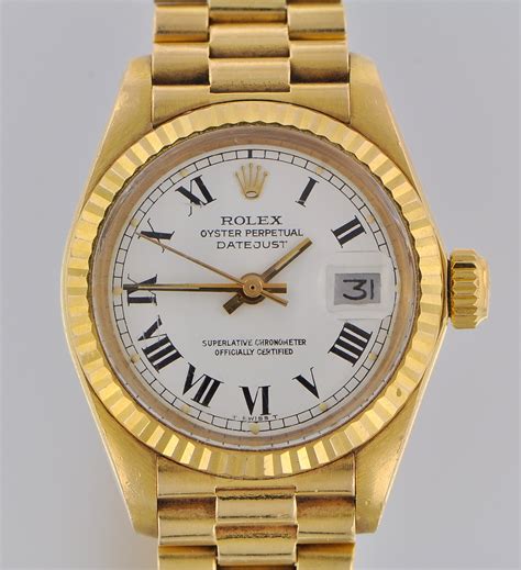 rolex oyster perpetual datejust gold watch|More.